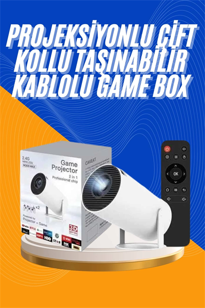 Projeksiyon Cihazı Video Oyun Konsolu 8 GB Hafıza LCD Ekran Kumandalı