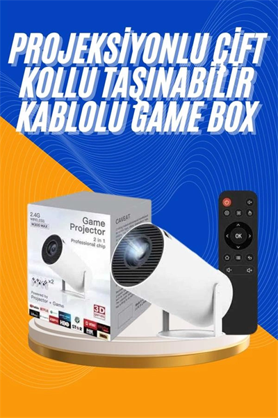 Projeksiyon Cihazı Video Oyun Konsolu 8 GB Hafıza LCD Ekran Kumandalı  Yeni Nesil