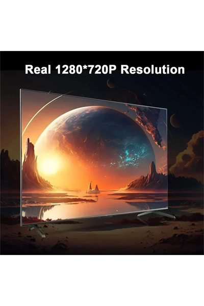 Projektör 4K Android 11 Dual Wifi6 260ANSI BT5.0 1080P 1280x720 çözünürlük destekli