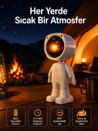 Projektör Atmosfer Işık Lambası Projektör Güneş Lambası Masa Lambası