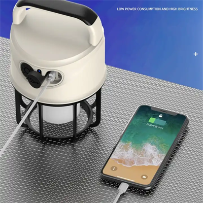 Ps-22025 Çift Işıklı Type-c Powerbank Özellikli Taşınabilir Şarj Edilebilir Kamp Lambası