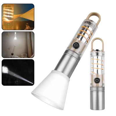 Ps-8915 10w Zoomlu Led Powerbank Özellikli Şarjlı Kamp El Feneri