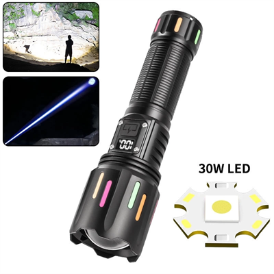Ps-9954 30w Zoomlu Led Powerbank Özellikli Şarjlı Profesyonel El Feneri
