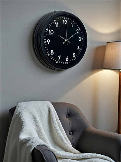 Pure Dark Black 40 Cm Metal Duvar Saati