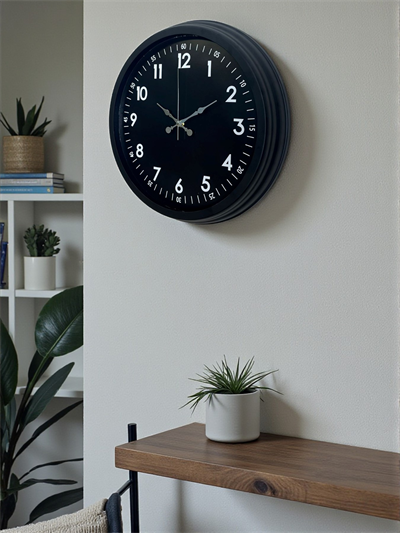 Pure Dark Black 40 Cm Metal Duvar Saati