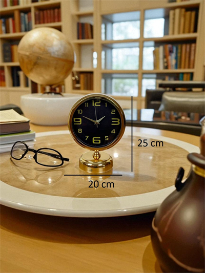 Pure Gold 25 x 20 Cm Metal Masa Saati