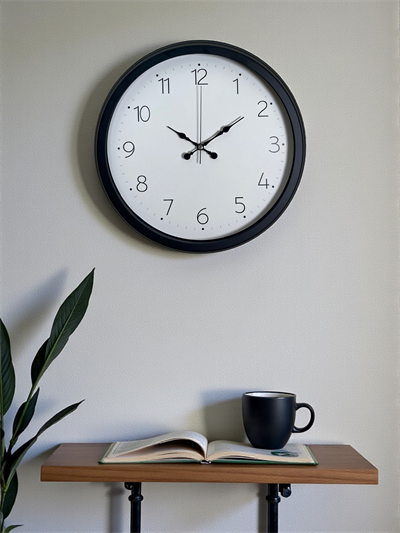 Pure Time Black 40 Cm Metal Duvar Saati