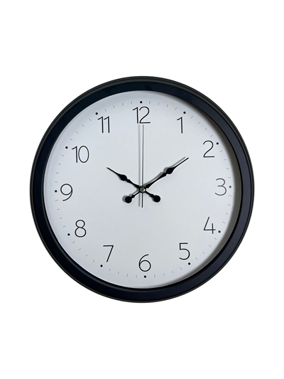 Pure Time Black 40 Cm Metal Duvar Saati