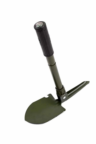 Pusulalı Katlanabilen Portatif Çantalı Mini Kazma Kürek Seti