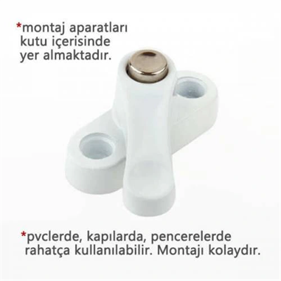 Pvc Kapı Pencere Emniyet Kilidi - Çelik - 6 Adet