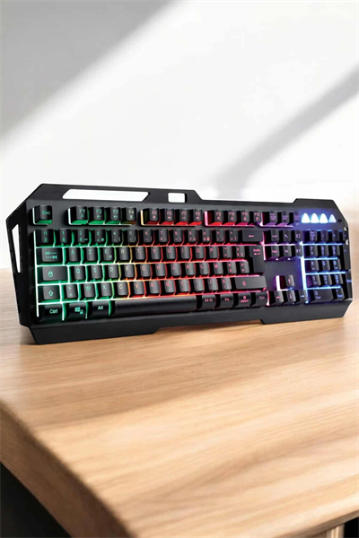 Q Klavye RGB Işıklı Klavye Ve Mouse Seti Kablolu Mouse Hediyeliş
