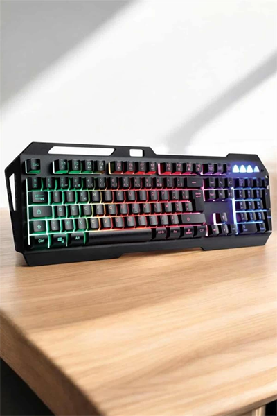 Q Klavye RGB Işıklı Klavye Ve Mouse Seti Kablolu Mouse Hediyeliş