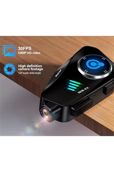 Q28 2x 2 Eşleşmeli Motosiklet Kask Bluetooth Kulaklık 1080p Kamera Su Geçirmez Intercom