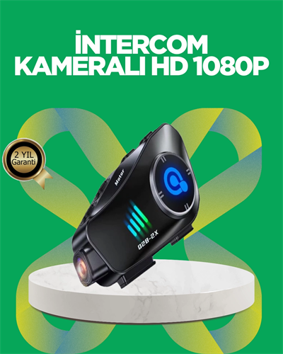 Q28 Bluetooth Kask Kulaklık 1080P Kamera – Su Geçirmez Motosiklet Interkom