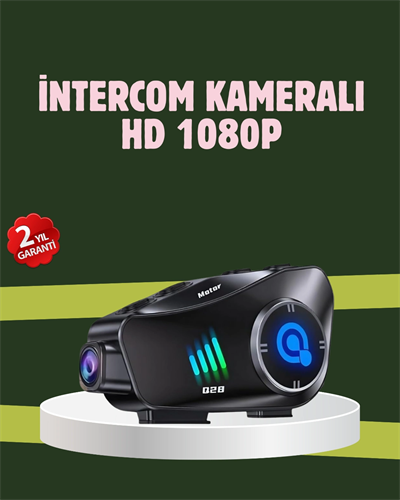 Q28 Full HD Kameralı Motosiklet Kask Kulaklığı – 45 Saat Müzik, IPX6 Su Geçirmez