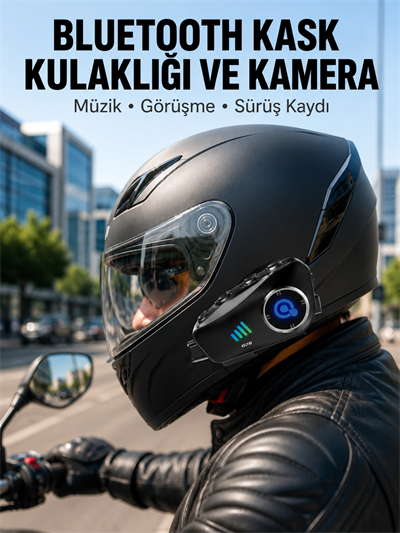 Q28 Kameralı Motosiklet Kask Kulaklık Bluetooth 5.3 Su Geçirmez 1080P HD Yeni Nesil