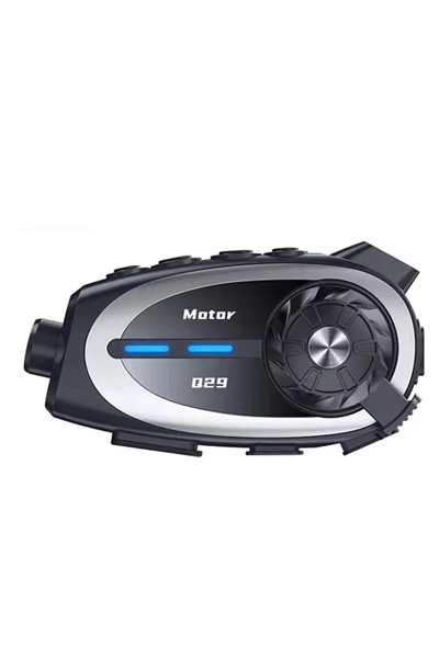 Q29 Motosiklet Kask Bluetooth Kulaklık Eşleşmeli 1080p Kamera Geniş Açı Su Geçirmez Intercom