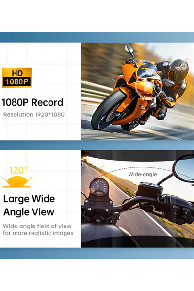 Q29 Motosiklet Kask Bluetooth Kulaklık Eşleşmeli 1080p Kamera Geniş Açı Su Geçirmez Intercom