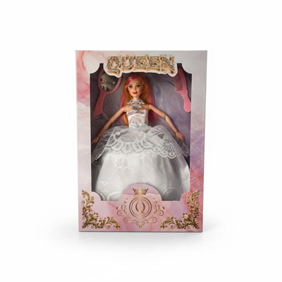 QUE-107 KUTU.GEN.GELİNLİK.AKSESUAR.QUEEN BEBEK OYUNCAK BEBEK