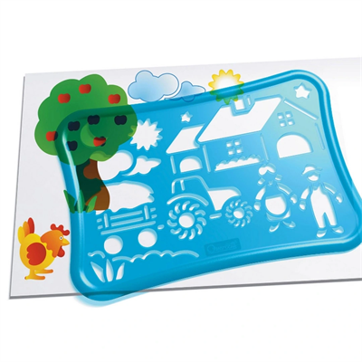 Quercetti Şablon Tasarım Seti Çiftlik 19 Parça