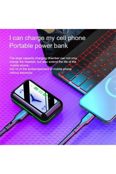 RGB Aydınlatmalı, Aktif Gürültü Önlemeli, Düşük Gecikmeli TWS Bluetooth Kulaklık