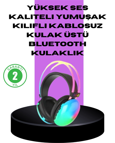 RGB Aydınlatmalı Kablosuz Bluetooth Oyuncu Kulaklığı