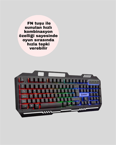 RGB Aydınlatmalı Oyuncu Klavye Mouse – Mekanik Hissiyat, Maksimum Kontrol