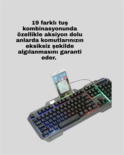 RGB Aydınlatmalı Oyuncu Klavye Mouse – Mekanik Hissiyat, Maksimum Kontrol