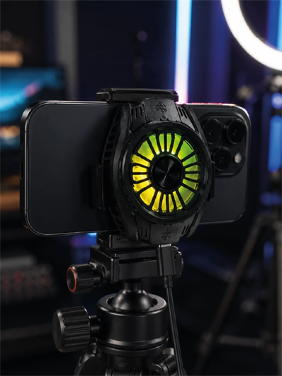 RGB Fan Aydınlatmalı Sessiz Çalışan Telefon Soğutucu
