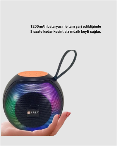 RGB Işıklı Bluetooth Hoparlör – 360° Stereo Ses ve 8 Saat Çalma Süresi