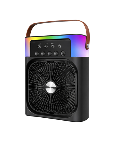 RGB Işıklı Buharlı Masaüstü Fan Sessiz Çalışan USB Şarjlı Taşınabilir Fan