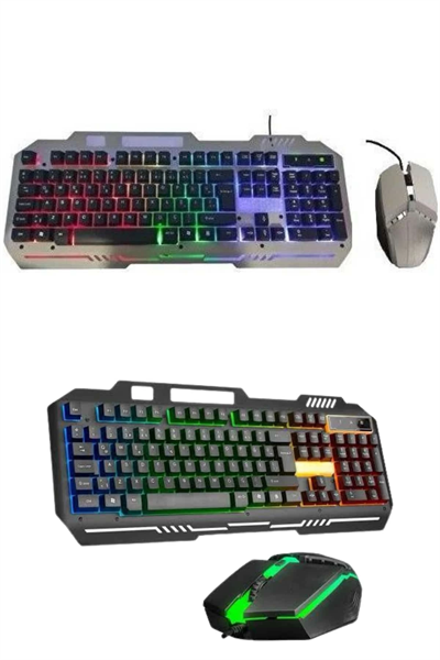 RGB Işıklı Gaming Oyuncu Klavye Q Klavye Mouse Hediyeli