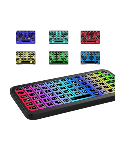 RGB Işıklı Kablosuz Mini Klavye 10 mm İnce Gövde