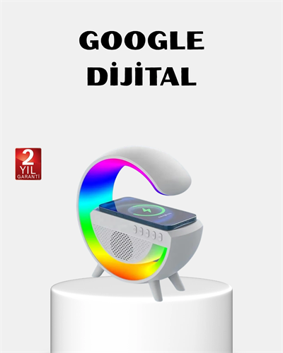 RGB Işıklı Kablosuz Şarjlı Hoparlör – FM Radyolu Akıllı Gece Lambası