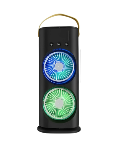 RGB Işıklı Spreyli Masa Fanı Çift Motorlu Güçlü Üflemeli Taşınabilir Fan