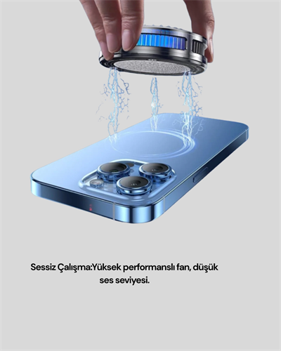 RGB Işıklı Telefon Soğutucu Fan Gaming Cooler Süper Hızlı Soğutma