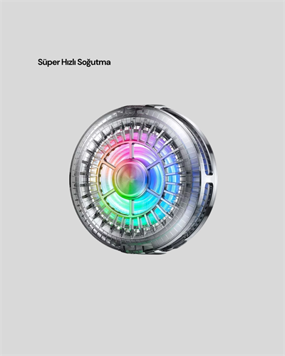 RGB Işıklı Telefon Soğutucu Fan Gaming Cooler Süper Hızlı Soğutma