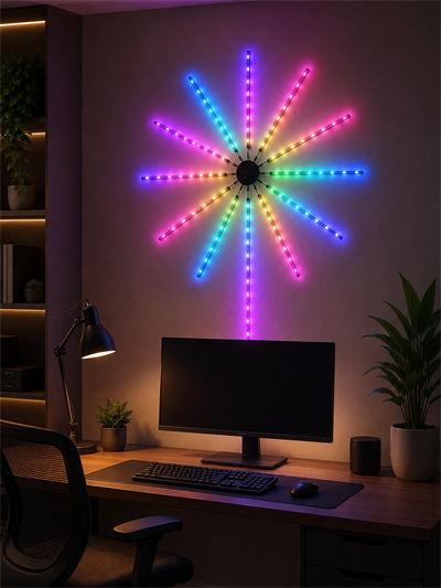 RGB LED Duvar Lambası Uzaktan Kumandalı Telefon Kontrollü Ortam Aydınlatması