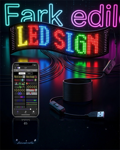 RGB LED Matrix Panel 60 cm 16x96 Piksel Kayan Yazı ve Animasyon Destekli