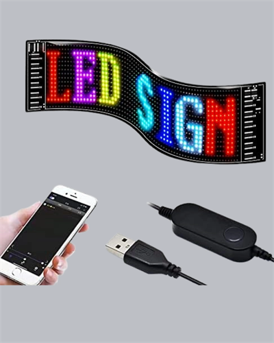 RGB LED Panel – USB Güç Girişli, GIF ve Yazı Gösterimli Akıllı Ekran