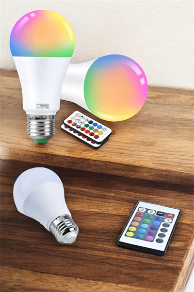 RGB Led Lamba Led Işık Ampul Renk Değiştirebilen 100 Watt