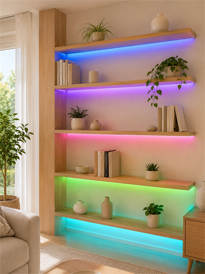 RGB Şerit LED 5 Metre 12V 2835 SMD Kumandalı Renkli Oda ve Ev Aydınlatması
