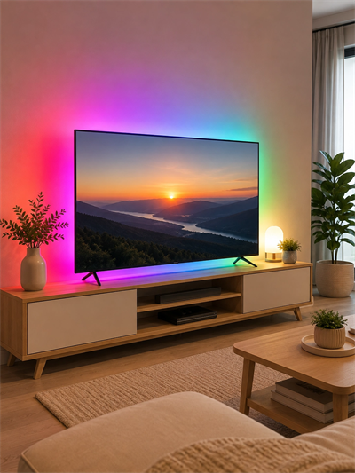 RGB Şerit LED 5 Metre 5050 SMD Kumandalı Çok Renkli Ev Oda TV Arkası Dekoratif Aydınlatma
