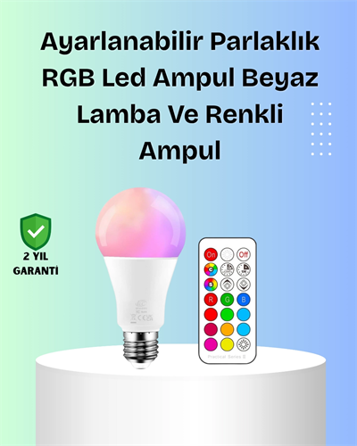 RGBW Teknolojili Akıllı LED Ampul, Zamanlayıcılı