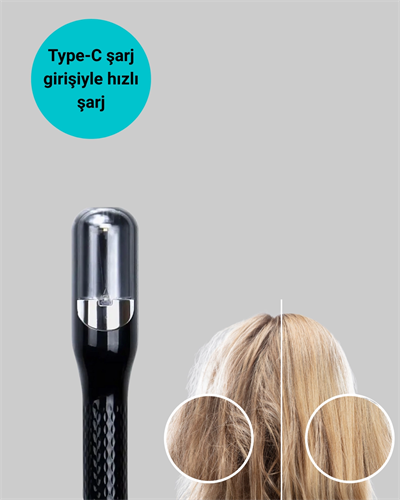 RH-6668 Şarjlı Taşınabilir Otomatik Saç Düzeltici Elektrikli Saç Kesme Makinesi