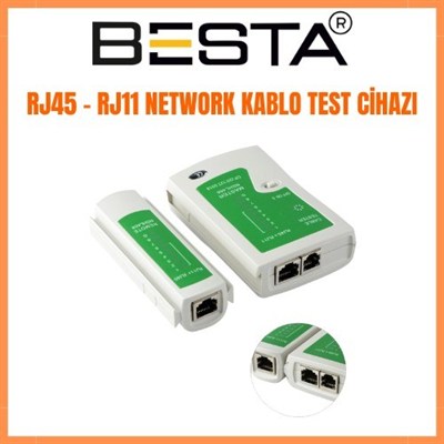 RJ45 / RJ11 Tester ADSL Kablo Cat5 Cat6 Kablo Test Cihazı