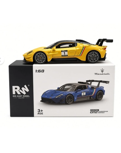 RW9160 1:60 MASERATİ GT2 ÇEK BIRAK ARABA LİSANSLI KÜÇÜK METAL ARAÇ