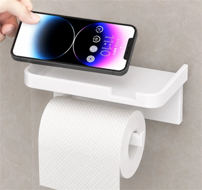Raflı Yapışkanlı Tuvalet Kağıdı Askılığı Bx40