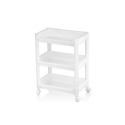 Rafty Geniş 3 Katlı Tekerlekli Sepet Organizer Düzenleyici Raf Ünitesi 352x220x480mm Bx40