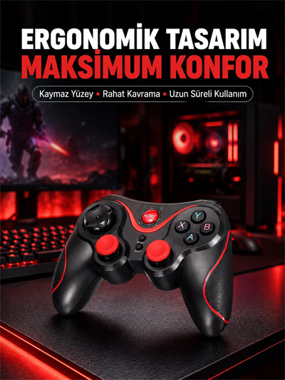 Rahat Kavrama ve Düşük Gecikme Teknolojili Gamepad